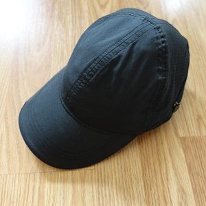 Lululemon Running Women's Cap Hat w/Tiny Zipper Logo Pocket Black Adjustable